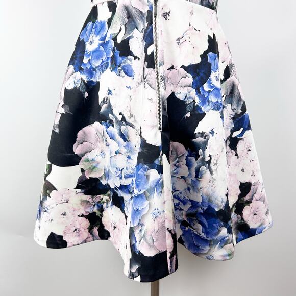 Keepsake The Label Crossroads Floral Abstract Print Halter Mini Womens Size S - Picture 11 of 13